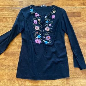 Embroidered and beaded tunic